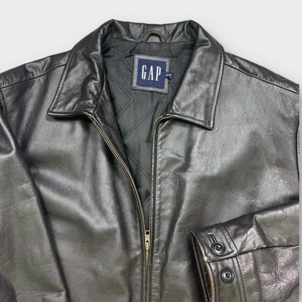 Vintage 90s GAP Downtown Leather Jacket - Picture 6 of 13